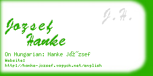 jozsef hanke business card